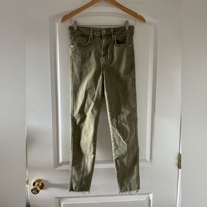 We The Free Olive Green High Rise Skinny Jeans